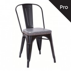 RELIX Καρέκλα-Pro, Μέταλλο Βαφή Μαύρο Matte, Pu Σκούρο Γκρι 45x51x82υψ Woodwell 19300 Ε5191Ρ,12Μ