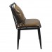 DANTE Καρέκλα, Μέταλλο Βαφή Μαύρο, PU Vintage Brown 42x49x79υψ Woodwell 20569 ΕΜ715,1