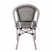 COSTA Καρέκλα Dining Αλουμινίου, Απόχρωση Antique Grey -Textilene Μπεζ 50x55x85υψ Woodwell 22758 Ε288,1