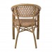 VEGERA Rattan Πολυθρόνα Dining Αλουμίνιο Φυσικό, Wicker Φυσικό, Στοιβαζόμενη 57x59x84υψ Woodwell 20108 Ε2580