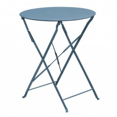 ΖΑΠΠΕΙΟΥ Pantone Τραπέζι Πτυσσόμενο, Μέταλλο Βαφή Sandy Blue 5415C Φ60cm H.70cm Woodwell 24742 Ε5173,2