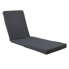 LOUNGER Μαξιλάρι Ξαπλώστρας Ύφασμα Γκρι με Βάτα και Φερμουάρ 196(78+118)x60x8cm Woodwell 19027 Ε2017,G 