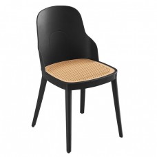 MELINA Καρέκλα PP Μαύρο, PP Rattan Μπεζ 45x50x79cm Woodwell 24873 Ε3861,1 
