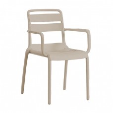 SERENATA Πολυθρόνα Στοιβαζόμενη, PP-UV Cappuccino 54x58x81cm Woodwell 25460 Ε3807,2W
