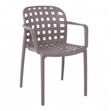 DENON Πολυθρόνα Στοιβαζόμενη PP-UV Καφέ Mocha 58x57x82cm Woodwell 20365 Ε376,3 