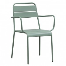 BRIO Πολυθρόνα-Pro Στοιβαζόμενη, Μέταλλο Βαφή Sandy Green 5635C 57x58x84cm Woodwell 24731 Ε544,3