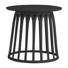 SABA Τραπεζάκι Βοηθητικό PP-UV Μαύρο Φ50x45υψ Woodwell 23496 Ε382,2 