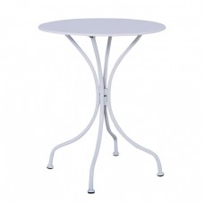 PARK Τραπέζι Μέταλλο Βαφή Άσπρο Φ60cm H70υψ Woodwell 16612 Ε5170 