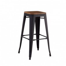 RELIX Wood Σκαμπό Bar, Μέταλλο Βαφή Μαύρο Extra Matte Κάθισμα Dark Oak, Στοιβαζόμενο 42x42 H.76cm Woodwell 23969 Ε5190W,1W RELIX Wood Σκαμπό Bar, Μέταλλο Βαφή Μαύρο Extra Matte Κάθισμα Dark Oak, Στοιβαζόμενο 42x42 H.76cm Woodwell 23969 Ε5190W,1W