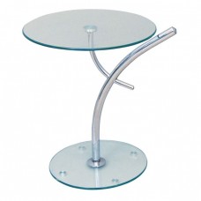 RAVEL Τραπεζάκι Βοηθητικό Χρώμιο - Γυαλί Clear Tempered Φ50cm H.58cm Woodwell 7932 ΕΜ939 RAVEL Τραπεζάκι Βοηθητικό Χρώμιο - Γυαλί Clear Tempered Φ50cm H.58cm Woodwell 7932 ΕΜ939