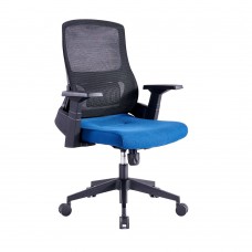Καρέκλα Γραφείου Μαύρο - Μπλε Stabilo Liberta 47,5x43x100/110υψ 25-0606