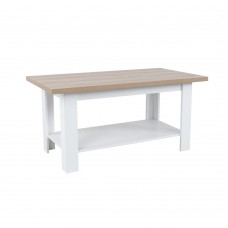 Village Coffee Table Λευκό Φυσικό 110x60x53υψ Liberta 04-0597