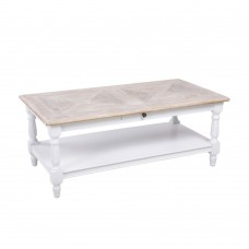 History Coffee Table Λευκό Φυσικό 125x64x50υψ Liberta 04-0689