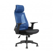 TIE Καρέκλα Γραφείου Μπλε Μαύρο 66x64xH120-130cm Liberta 25-0617