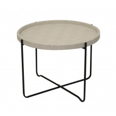 FUN COFFEE TABLE SAND BEIGE ΜΑΥΡΟ 63x63xH42cm Liberta 04-0494