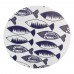 FISHY COFFEE TABLE ΠΟΛΥΧΡΩΜΟ ΜΕ PATTERN ΛΕΥΚΟ 75x75xH37,5cm Liberta 04-0649