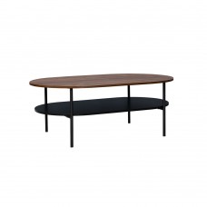 OVAL COFFEE TABLE ΚΑΡΥΔΙ ΜΑΥΡΟ 110x70xH42cm Liberta 04-0894