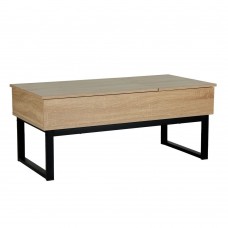 SERVE COFFEE TABLE ΦΥΣΙΚΟ ΜΑΥΡΟ 109x55xH46cm Liberta 04-0916