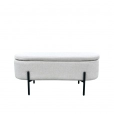 OVAL ΣΚΑΜΠΟ ΜΕ ΑΠΟΘ/ΚΟ ΧΩΡΟ ΛΕΥΚΟ 95x36xH43cm LIBERTA 16-0805