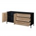 BLACKBIRD ΜΠΟΥΦΕΣ 2ΠΟΡΤΕΣ 3ΣΥΡΤΑΡΙΑ RIVIERA OAK ΜΑΥΡΟ 150x40x75.5cm LIBERTA 05-0669 BLACKBIRD ΜΠΟΥΦΕΣ 2ΠΟΡΤΕΣ 3ΣΥΡΤΑΡΙΑ RIVIERA OAK ΜΑΥΡΟ 150x40x75.5cm LIBERTA 05-0669