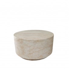 LITHOS ROUND COFFEE TABLE TRAVERTINE 70x70x36cm LIBERTA 04-1304 LITHOS ROUND COFFEE TABLE TRAVERTINE 70x70x36cm LIBERTA 04-1304