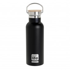 ΘΕΡΜΟΣ ΑΝΟΞΕΙΔΩΤΟ ΜΑΥΡΟ 500ML BAMBOO LID Ecolife 33-BO-3028 ΘΕΡΜΟΣ ΑΝΟΞΕΙΔΩΤΟ ΜΑΥΡΟ 500ML BAMBOO LID Ecolife 33-BO-3028