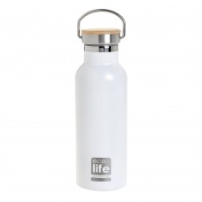 ΘΕΡΜΟΣ ΑΝΟΞΕΙΔΩΤΟ ΛΕΥΚΟ 500ML BAMBOO LID Ecolife 33-BO-3029 ΘΕΡΜΟΣ ΑΝΟΞΕΙΔΩΤΟ ΛΕΥΚΟ 500ML BAMBOO LID Ecolife 33-BO-3029