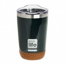 Dark Green (Cork Bottom) Coffee Thermos 370ml Διαφανές Καπάκι Ecolife 33-BO-4104 Dark Green (Cork Bottom) Coffee Thermos 370ml Διαφανές Καπάκι Ecolife 33-BO-4104